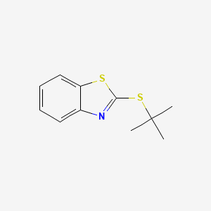 molecular formula C11H13NS2 B13957692 BENZOTHIAZOLE, 2-(tert-BUTYLTHIO)- CAS No. 39543-16-3