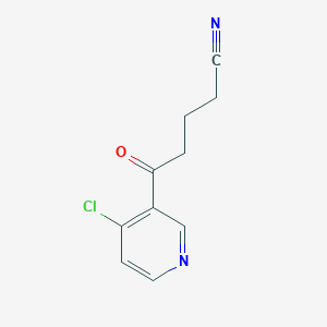 molecular formula C10H9ClN2O B1395772 5-(4-Chloro-3-pyridyl)-5-oxovaleronitrile CAS No. 890100-86-4