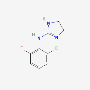 molecular formula C9H9ClFN3 B13957723 N-(2-chloro-6-fluorophenyl)-4,5-dihydro-1H-imidazol-2-amine CAS No. 59772-37-1