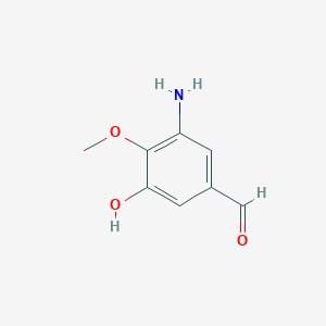molecular formula C8H9NO3 B13957735 3-Amino-5-hydroxy-4-methoxybenzaldehyde CAS No. 343867-62-9