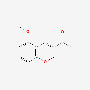 molecular formula C12H12O3 B13957742 2H-1-Benzopyran, 3-acetyl-5-methoxy- CAS No. 57543-57-4