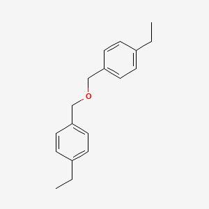 molecular formula C18H22O B13957764 Benzene, 1,1'-[oxybis(methylene)]bis[4-ethyl- CAS No. 55044-97-8