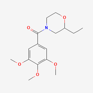 molecular formula C16H23NO5 B13957784 2-Ethyl-4-(3,4,5-trimethoxybenzoyl)morpholine CAS No. 63868-66-6