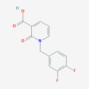 molecular formula C13H9F2NO3 B1395780 1-(3,4-Difluorobenzyl)-2-oxo-1,2-dihydropyridine-3-carboxylic acid CAS No. 1001413-01-9