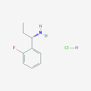 molecular formula C9H13ClFN B1395785 (S)-1-(2-Fluorophenyl)propan-1-amine hydrochloride CAS No. 1075715-56-8