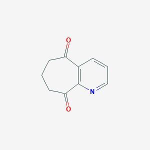 molecular formula C10H9NO2 B1395786 5H,6H,7H,8H,9H-cyclohepta[b]pyridine-5,9-dione CAS No. 39713-40-1