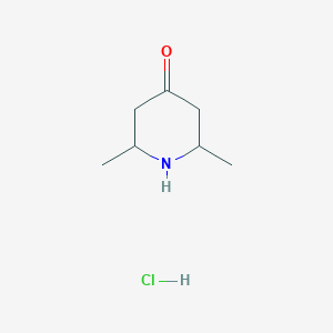 molecular formula C7H14ClNO B1395787 2,6-Dimethylpiperidin-4-one hydrochloride CAS No. 1005397-62-5