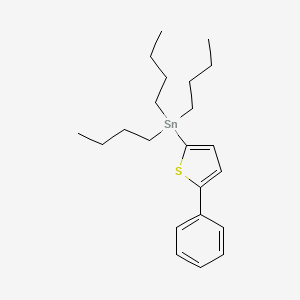 molecular formula C22H34SSn B13957907 Tributyl(5-phenylthiophen-2-YL)stannane CAS No. 137937-89-4