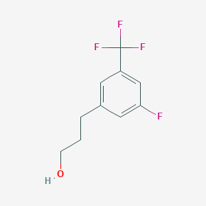 molecular formula C10H10F4O B1395794 3-[3-Fluoro-5-(trifluoromethyl)phenyl]propan-1-OL CAS No. 1057671-54-1