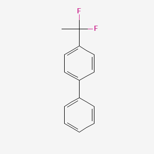 molecular formula C14H12F2 B1395795 1-(1,1-二氟乙基)-4-苯基苯 CAS No. 1204296-02-5