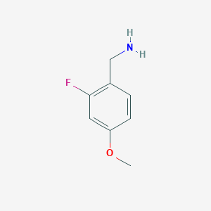 molecular formula C8H10FNO B1395796 (2-氟-4-甲氧基苯基)甲胺 CAS No. 937843-59-9