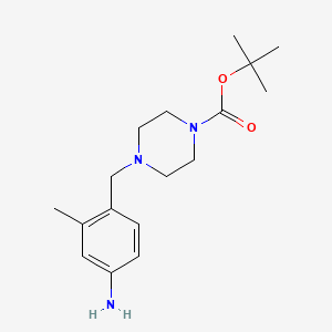 molecular formula C17H27N3O2 B13957964 tert-Butyl 4-(4-amino-2-methylbenzyl)piperazine-1-carboxylate 