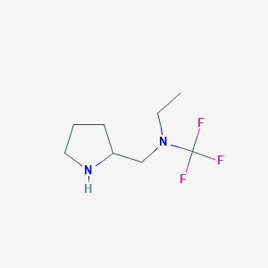 molecular formula C8H15F3N2 B13957988 N-(pyrrolidin-2-ylmethyl)-N-(trifluoromethyl)ethanamine 