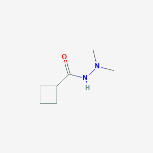 molecular formula C7H14N2O B13958009 Cyclobutanecarboxylic acid, 2,2-dimethylhydrazide CAS No. 58585-57-2