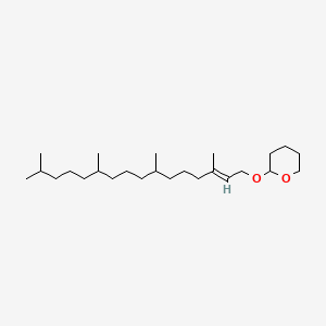 molecular formula C25H48O2 B13958031 2-{[(2E)-3,7,11,15-tetramethyl-2-hexadecen-1-yl]oxy}tetrahydro-2H-pyran 