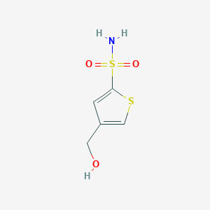 molecular formula C5H7NO3S2 B13958053 4-(Hydroxymethyl)-2-thiophenesulfonamide CAS No. 210827-36-4