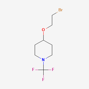 molecular formula C8H13BrF3NO B13958072 4-(2-Bromoethoxy)-1-(trifluoromethyl)piperidine 