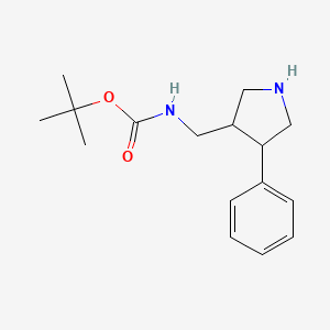 tert-Butyl (4-phenyl-3-pyrrolidinyl)methylcarbamate