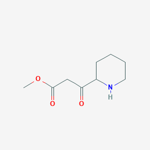 molecular formula C9H15NO3 B13958122 Methyl 3-oxo-3-(piperidin-2-yl)propanoate 