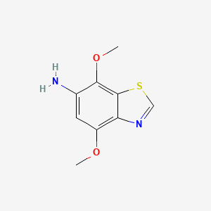 molecular formula C9H10N2O2S B13958134 4,7-Dimethoxy-1,3-benzothiazol-6-amine CAS No. 261352-89-0