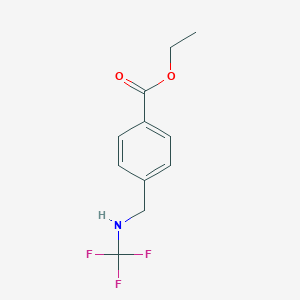 molecular formula C11H12F3NO2 B13958166 Ethyl 4-(((trifluoromethyl)amino)methyl)benzoate 