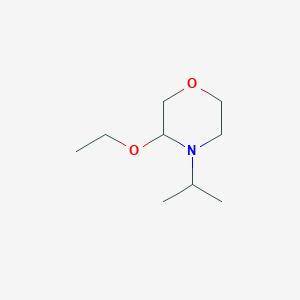 molecular formula C9H19NO2 B13958198 3-Ethoxy-4-(propan-2-yl)morpholine CAS No. 99688-83-2