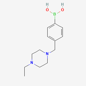 molecular formula C13H21BN2O2 B1395824 4-((4-Ethylpiperazin-1-yl)methyl)phenylboronic acid CAS No. 1334171-28-6