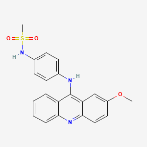 molecular formula C21H19N3O3S B13958277 Methanesulfonanilide, 4'-(2-methoxy-9-acridinylamino)- CAS No. 53222-12-1