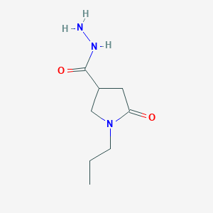 molecular formula C8H15N3O2 B1395829 5-Oxo-1-propylpyrrolidine-3-carbohydrazide CAS No. 1437312-25-8