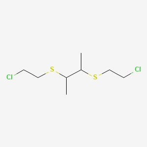 molecular formula C8H16Cl2S2 B13958290 Butane, 2,3-bis(2-chloroethylthio)- CAS No. 63732-12-7