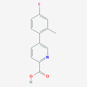 B1395832 5-(4-Fluoro-2-methylphenyl)pyridine-2-carboxylic acid CAS No. 1272200-01-7