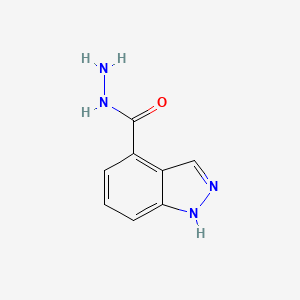 molecular formula C8H8N4O B1395833 1H-吲唑-4-甲酰肼 CAS No. 1086392-16-6