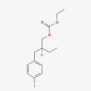 molecular formula C14H19IO3 B13958341 Ethyl 2-[(4-iodophenyl)methyl]butyl carbonate CAS No. 60075-85-6