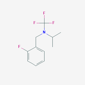 molecular formula C11H13F4N B13958346 N-(2-fluorobenzyl)-N-(trifluoromethyl)propan-2-amine 