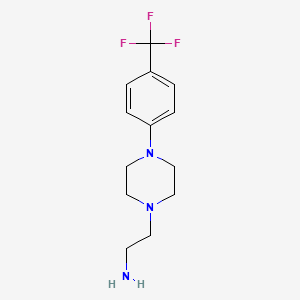 molecular formula C13H18F3N3 B1395835 2-[4-(4-Trifluoromethylphenyl)piperazin-1-yl]ethylamine CAS No. 681482-58-6