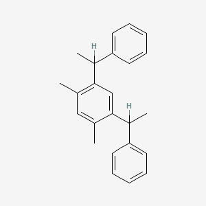 molecular formula C24H26 B13958369 4,6-Bis(1-phenylethyl)-m-xylene CAS No. 53816-99-2