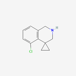 molecular formula C11H12ClN B1395837 5'-chloro-2',3'-dihydro-1'H-spiro[cyclopropane-1,4'-isoquinoline] CAS No. 885269-14-7