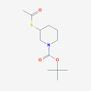 molecular formula C12H21NO3S B1395840 3-乙酰硫基-1-Boc-哌啶 CAS No. 1017798-33-2