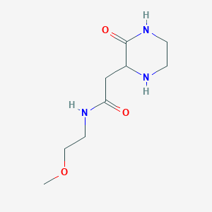 B1395841 N-(2-methoxyethyl)-2-(3-oxopiperazin-2-yl)acetamide CAS No. 1255851-02-5