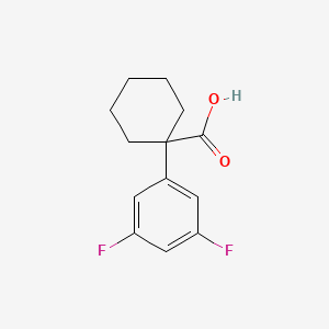 molecular formula C13H14F2O2 B1395842 1-(3,5-Difluorophenyl)-cyclohexanecarboxylic acid CAS No. 1260804-37-2