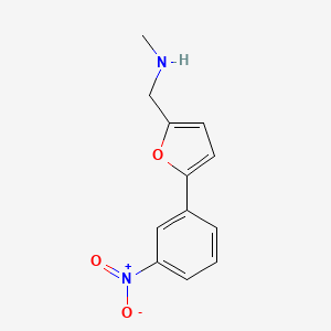 molecular formula C12H12N2O3 B1395843 Methyl(([5-(3-nitrophenyl)furan-2-yl]methyl))amine CAS No. 1270854-47-1