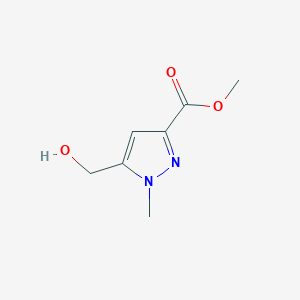 molecular formula C7H10N2O3 B1395847 methyl 5-(hydroxymethyl)-1-methyl-1H-pyrazole-3-carboxylate CAS No. 1208081-63-3