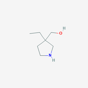 molecular formula C7H15NO B1395848 (3-Ethylpyrrolidin-3-yl)methanol CAS No. 1001754-43-3