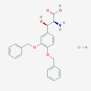 molecular formula C23H24ClNO5 B139585 3,4-Di-O-benzyl DL-threo-Droxidopa Hydrochloride CAS No. 73594-43-1