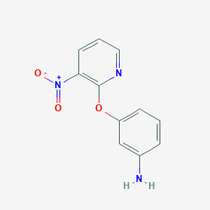 molecular formula C11H9N3O3 B1395853 {3-[(3-硝基吡啶-2-基)氧基]苯基}胺 CAS No. 901920-06-7