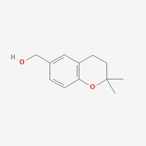 molecular formula C12H16O2 B1395854 (2,2-Dimethyl-3,4-dihydro-2H-1-benzopyran-6-yl)methanol CAS No. 61370-82-9