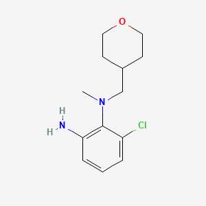 B1395855 3-Chloro-N~2~-methyl-N~2~-(tetrahydro-2H-pyran-4-ylmethyl)-1,2-benzenediamine CAS No. 1220021-22-6