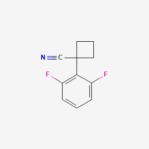 molecular formula C11H9F2N B1395858 1-(2,6-Difluorophenyl)cyclobutane-1-carbonitrile CAS No. 1260741-00-1