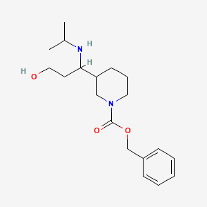 molecular formula C19H30N2O3 B13958612 Benzyl 3-(3-hydroxy-1-(isopropylamino)propyl)piperidine-1-carboxylate 