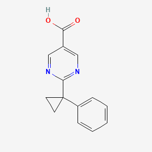 molecular formula C14H12N2O2 B1395864 2-(1-Phenylcyclopropyl)pyrimidine-5-carboxylic acid CAS No. 1273985-83-3